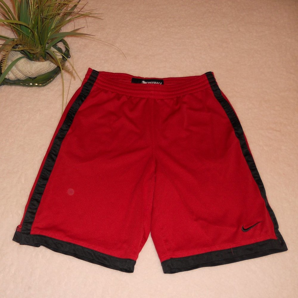 Nike Basketball Shorts S Red w/Black Stripe